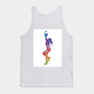 Girl Baseball Catcher Watercolor Tank Top